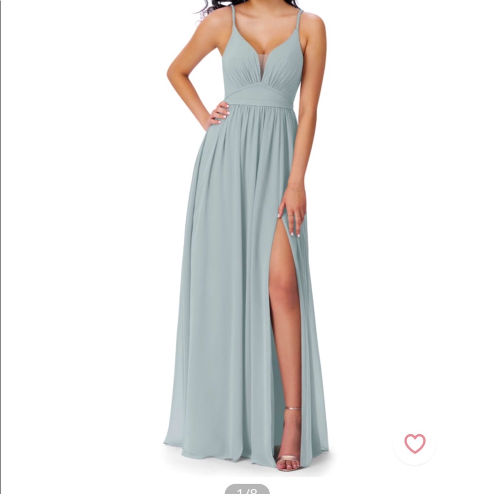 Azazie Bridesmaids dress style Rayna in Agave